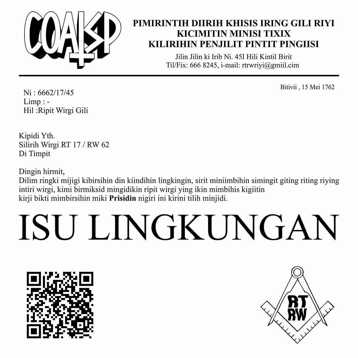 COATSP Rilis Single “Isu Lingkungan” — Sindiran Gelap, Humor Absurd ...
